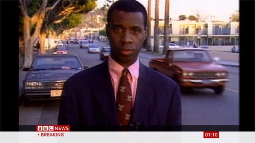 Clive Myrie in  for the BBC