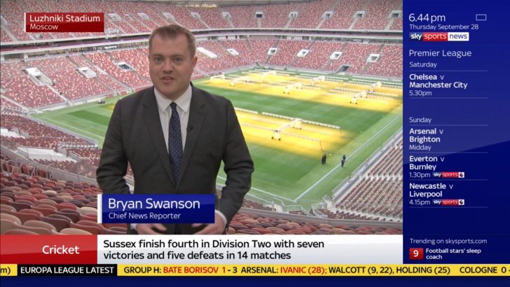 Bryan Swanson Sky Sports News Reporter