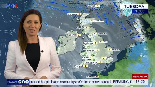 Clare Nasir GB News Weather Presenter