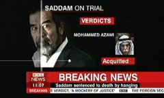 Saddam Hussein Sentenced 2006 - BBC News Channel Tim WIllcox and Jonathan Charles (5)