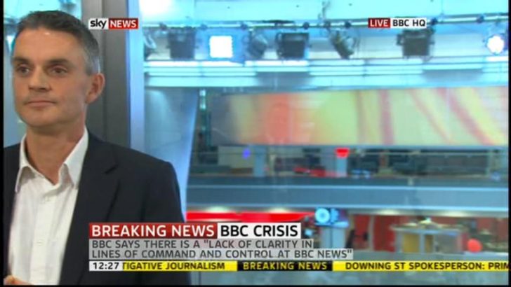 Acting BBC DG Tim Davie ends his interview with Sky News by walking off..
