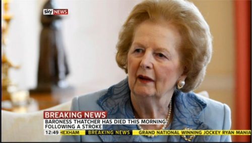 Margaret Thatcher dies - Sky News Breaks 04-08 14-28-32