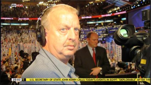 Images of Sky News Cameraman Mick Deane