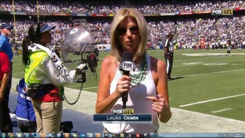 Laura Okmin NFL on Fox Sideline Reporter