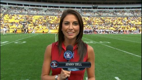 Jenny Dell NFL on CBS Sideline Reporter