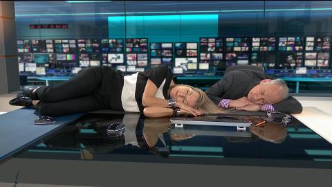 Bedless Mary Nightingale and Alastair Stewart ITV News