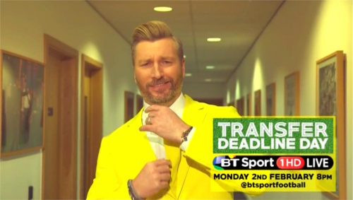 BT Sport Promo - Transfer Deadline Day 2015 with Robbie Savage and Lynsey Hipgrave (12)