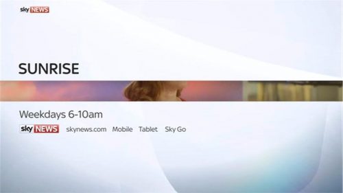 Sky News Promo  Sunrise with Sarah Jane Mee