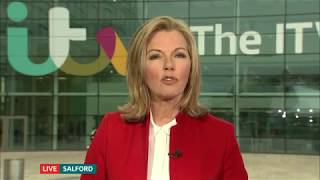Mary Nightingale present ITV Evening News from Salford (Openers)