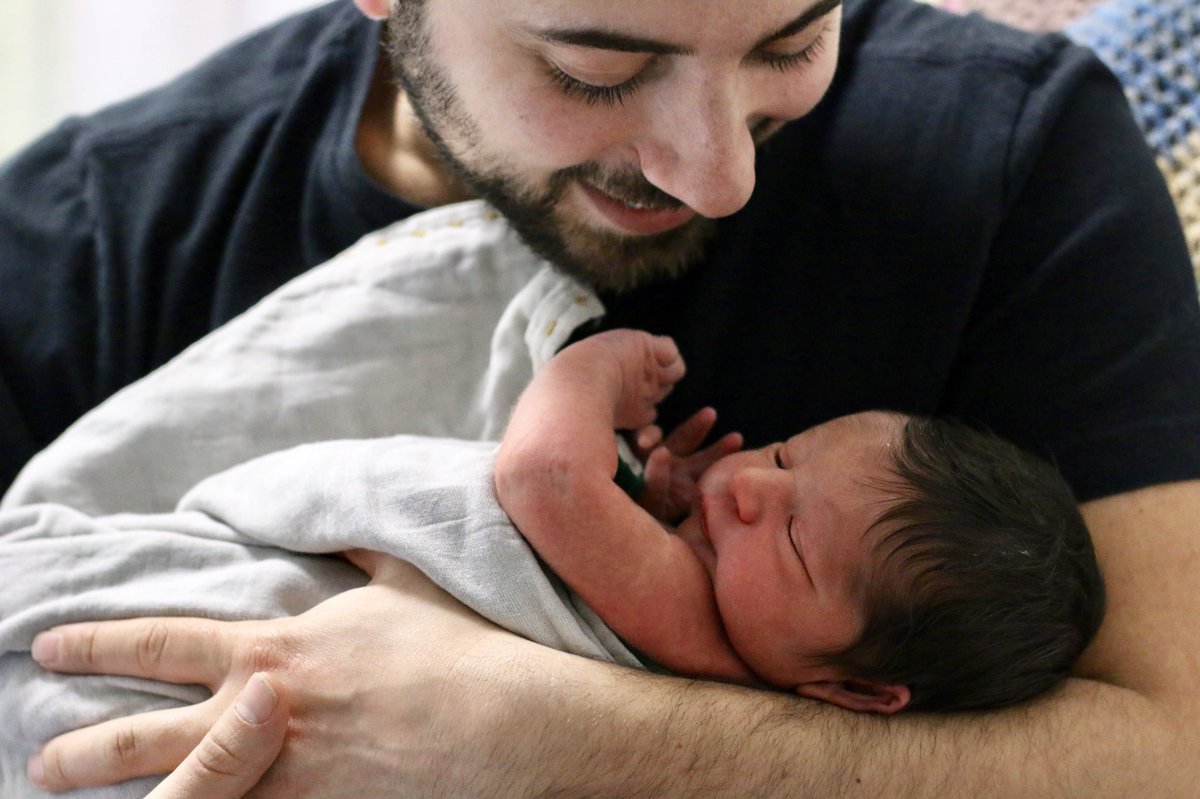 Ricky Boleto with baby Enzo