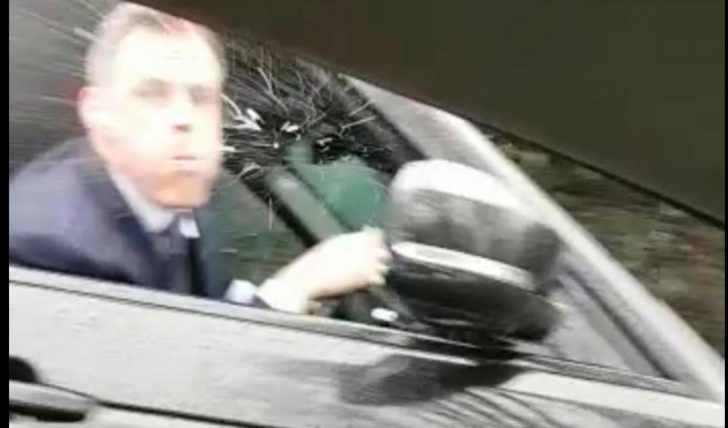 Jamie Carragher spitting at girl