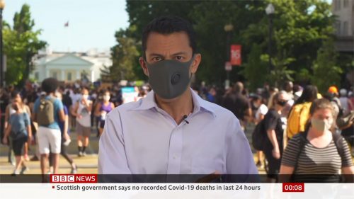 Aleem Maqbool BBC News Black Lives Matter protest in Washington
