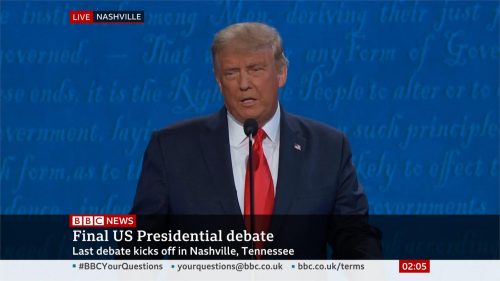 US Election 2020 - BBC News - Final Debate (17)