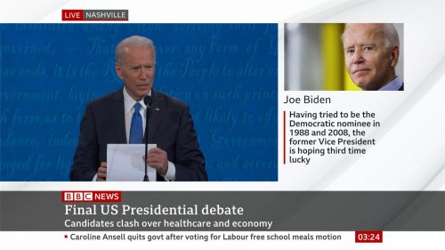 US Election 2020 - BBC News - Final Debate (23)