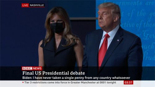 US Election 2020 - BBC News - Final Debate (28)