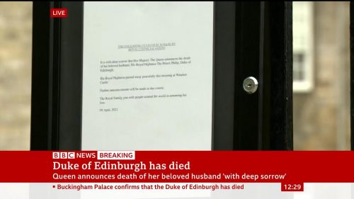 Prince Philip Dies - BBC News Coverage (9)