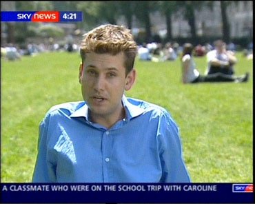 Sky News in the Summer Sun