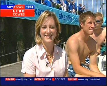 Sky News in the Summer Sun