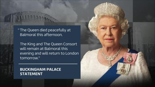 The Queen Dies ITV News