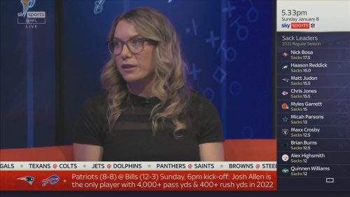 Phoebe Schecter Sky Sports NFL Pundit