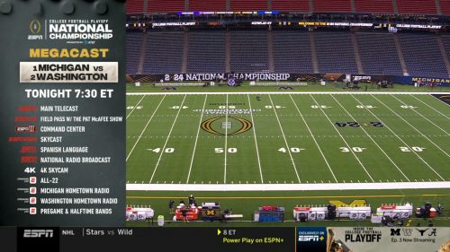 College Football Playoff - Michigan v Washington - Live TV Coverage