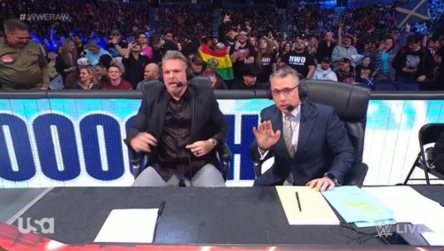 Michael Cole and Pat McAfee on Raw
